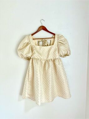 Jacquie the Label Square Neck Puff Sleeve Mini Dress
